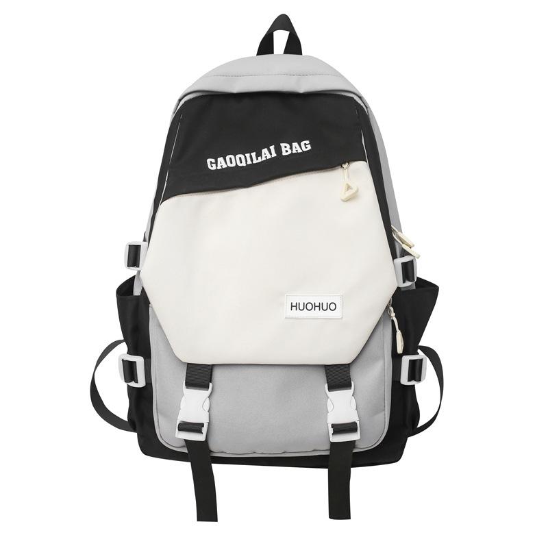 

Школьный рюкзак для школьников, повседневная дорожная сумка Colorblock чёрный