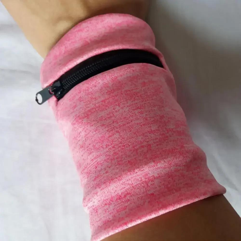 Wristband Wallet Wristband with Zipper for Running Walking Hiking Cross-Fit Wrist Wallet Pouch Key Card Storage Bag