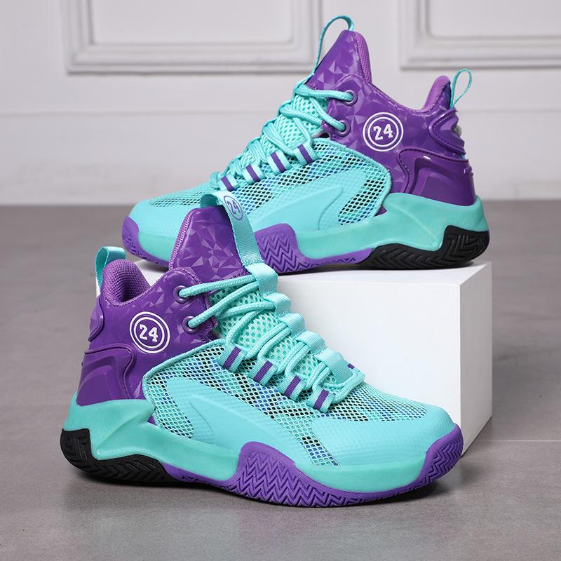 Guochao children's basketball shoes spring and autumn boys' shoes new mesh shoes breathable small shoes middle and old students