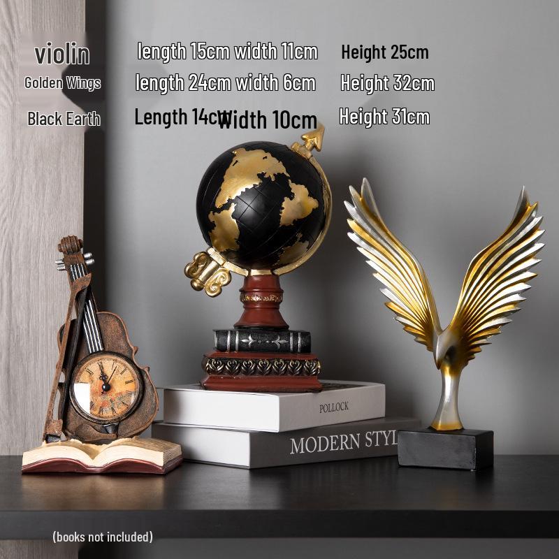 Retro Violin Ornament: Creative Minimalist Home Accessory for Living Room, TV Cabinet, or Bookcase.