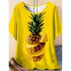 Fashion Women's Crew Neck Short Sleeve 3D Casual Color Printing Casual Short Sleeve Crew Neck T-Shirt