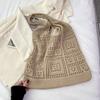 Simple Crochet Tote Bags Fashion Hollow Knitted Women's Bags Casual Female Shoulder Bags Ladies Shopping Top-Handle Bags Handbag