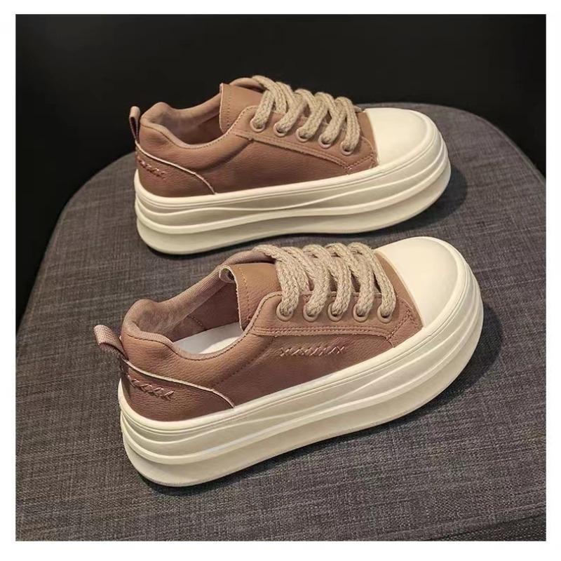 

Thick sole heightening foam sole big head bread shoes women s versatile muffin board shoes autumn soft sole light 40 верблюд