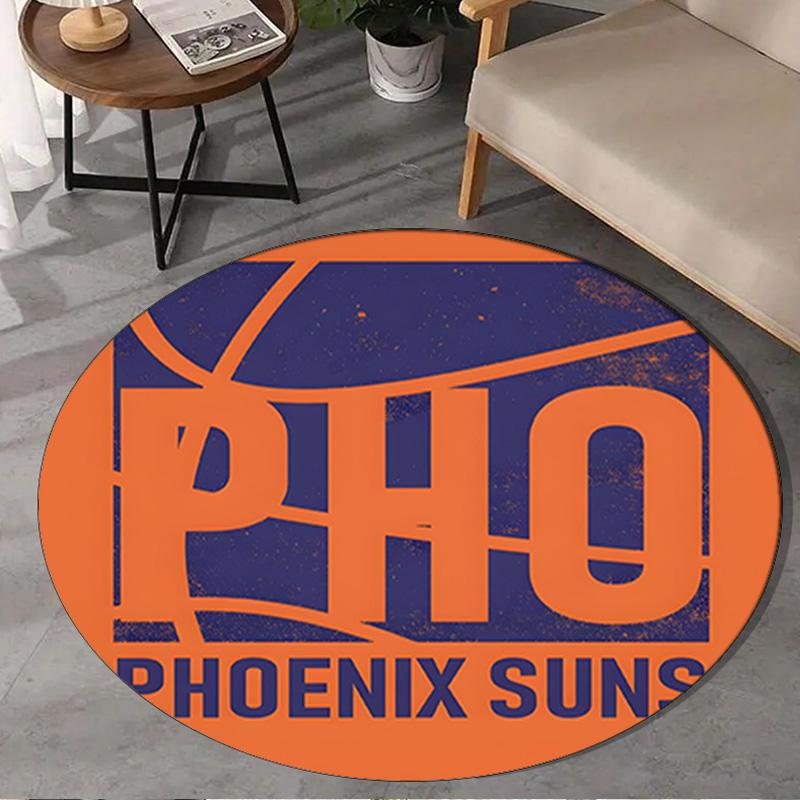 Phoenix Basketball Team Round Rug for Livingroom,Bedroom, Palyroom, Chair Rug, Area rug, Circle Carpet, Large Size Fan Christmas gift