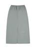 INTEREST Back Slit Windbreaker Skirt_Frosty Green