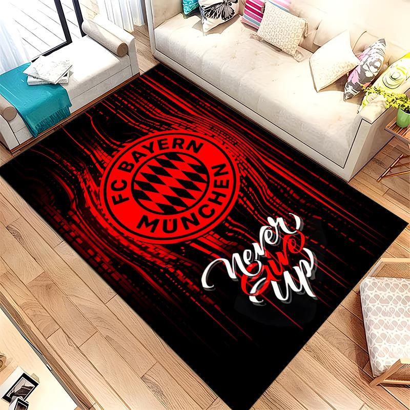 FC Bayern Munich (1) Rug Suitable For Living Rooms Bedrooms Computer Rooms Dining Areas And Placement Under Tables And Chairs Also An Ideal Choice For
