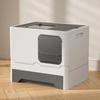 Cat Litter Box  Double Door Enclosed Kitty Toilet  Cat Litter Box Tray  Drawer Litter Pan with Drawer Pan and  Scoop