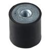 4Pcs Useful Round Rubber Mounts Black Female Vibration Isolator Shock Absorber Garage Motor, Car Boat