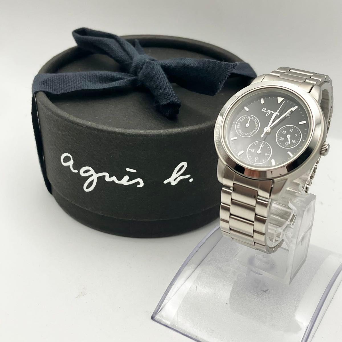 Used Unused grade agns b wristwatch ladies  quartz chronograph new battery agnes b