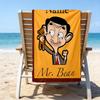 1pc Mr Bean1 Beach Towel with Custom Name, Beach/Swimming/Bath/Picnic/Camping Towel, Suitable for Seaside Beaches
