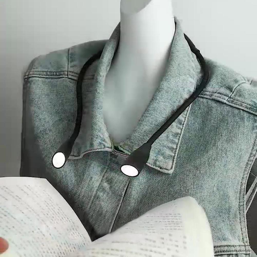 LED Neck Reading Light Bendable Arms Book Light Adjustable Brightness Hands Free  for Reading Knitting Camping Repairing