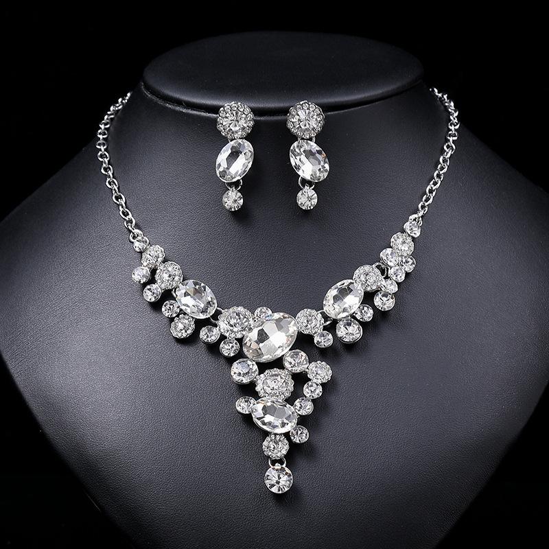 Набор Кристальных Ожерелий Для Женщин, Легкая Роскошь, Нишевая Универсальная Цепочка Для Свитера, Цепочка На Ключицы, Сплав