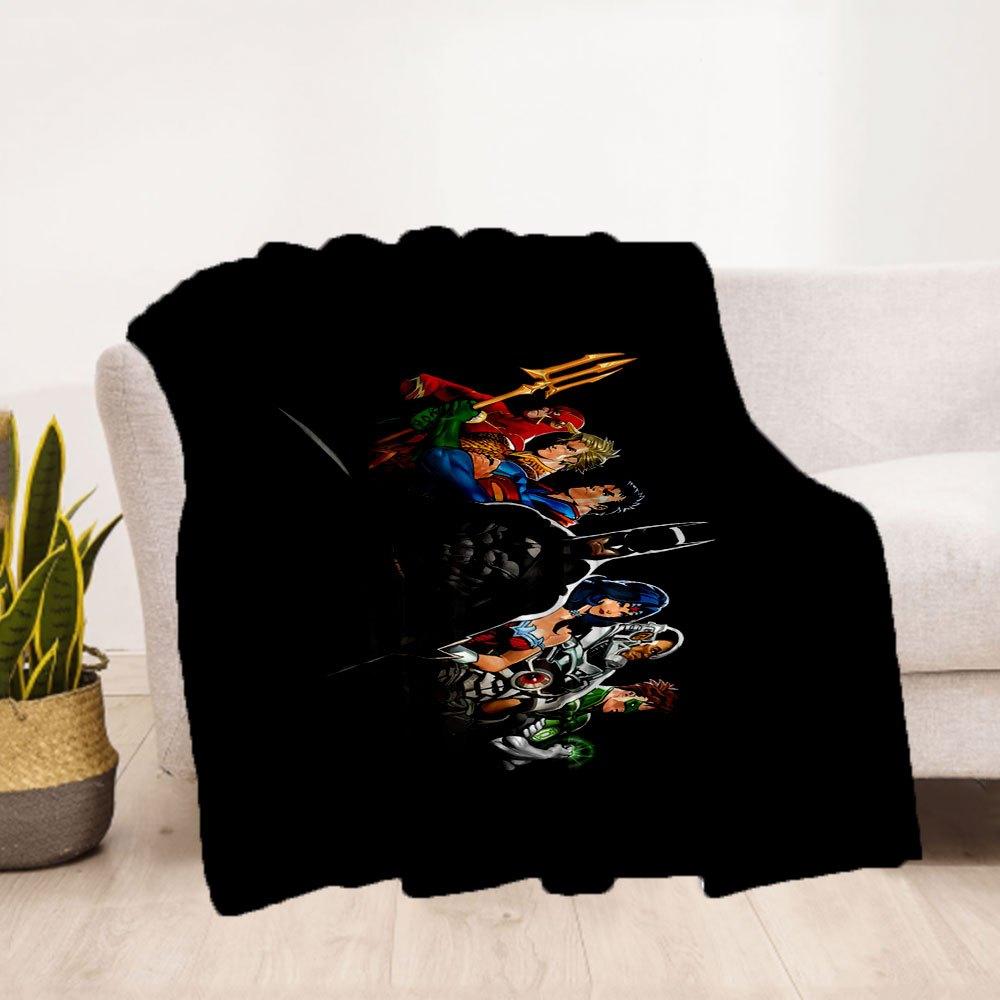 DC Comics Superheroes iPhone Wallpaper HDBlanket Flannel Throw Blanket for Sofa, Bed, Travel, Camping, Office, Couch, Chair