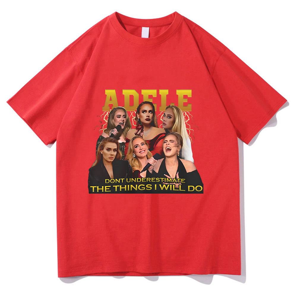 Adele T-shirt Graphic Printing Hip Hop High Quality Tee-shirt Short Sleeve Gothic Cotton Tshirt Ropa Hombre Retro Punk Clothing