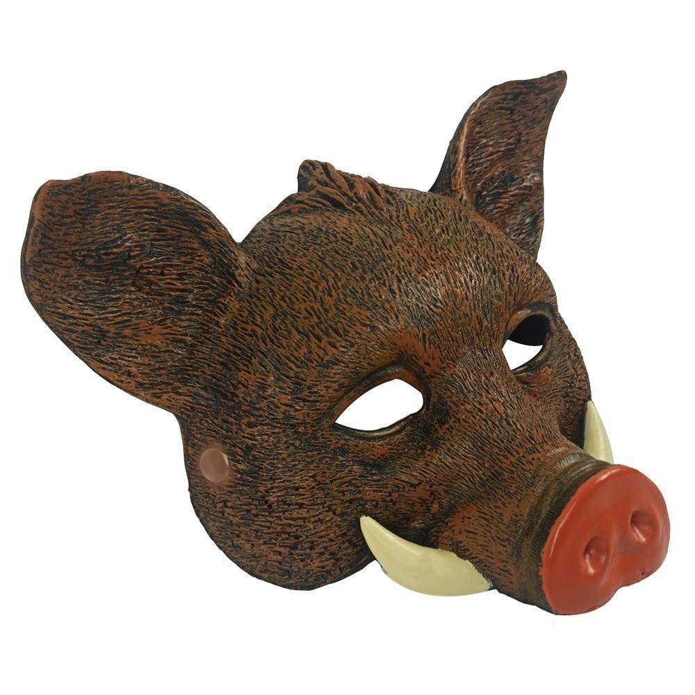 Party Props Halloween Werewolf Mask Husky Animal Half Face Mask Creative Tiger EVA Mask  Carnival