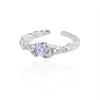 Stylish Ins Inspired Adjustable Ring With Unique Geometry And Dazzling Zirconia Detail