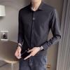 Autumn New Men's Long-sleeved Shirts Handsome Versatile Casual Iron-free Long-sleeved Shirts Men