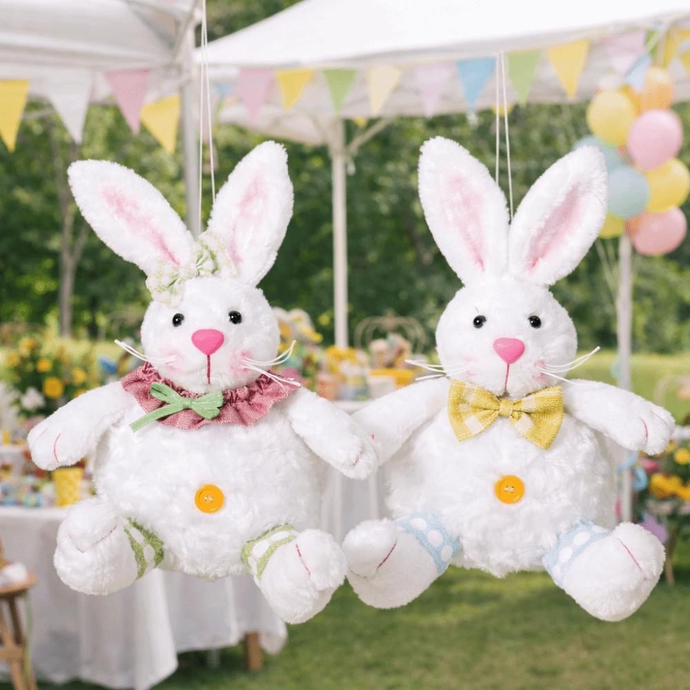 with Lanyard Easter Plush Bunny Cartoon Easter Stuffed Rabbit Spring Rabbit Ornament  Bedroom Decor