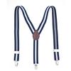 Unisex Adjustable Y-Back Suspenders Elastic 3 Clips Heavy Duty Braces for Pants Trousers