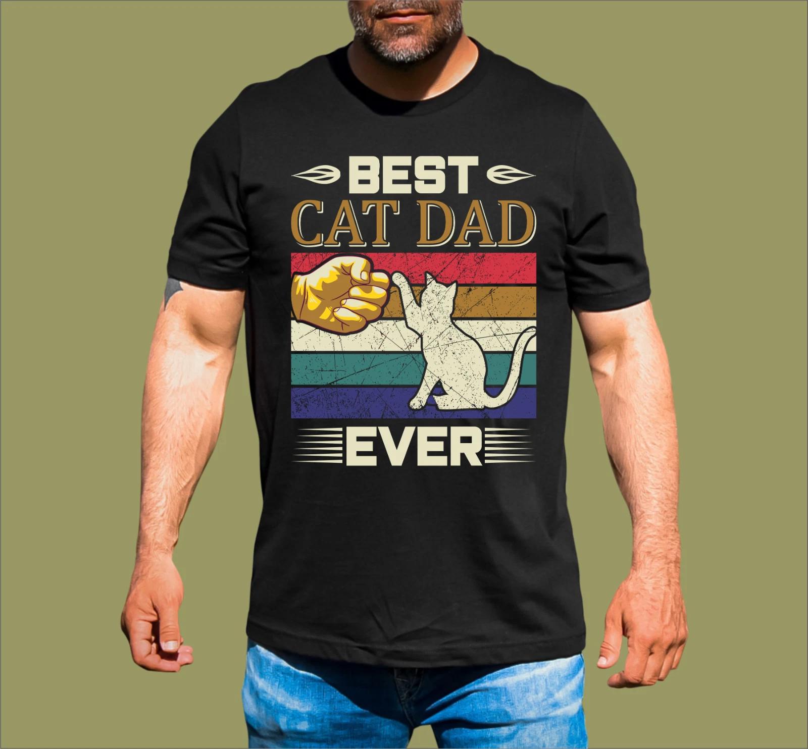 BEST CAT DAD EVER T-SHIRT M