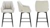 Half bar stool GUSTO velvet black