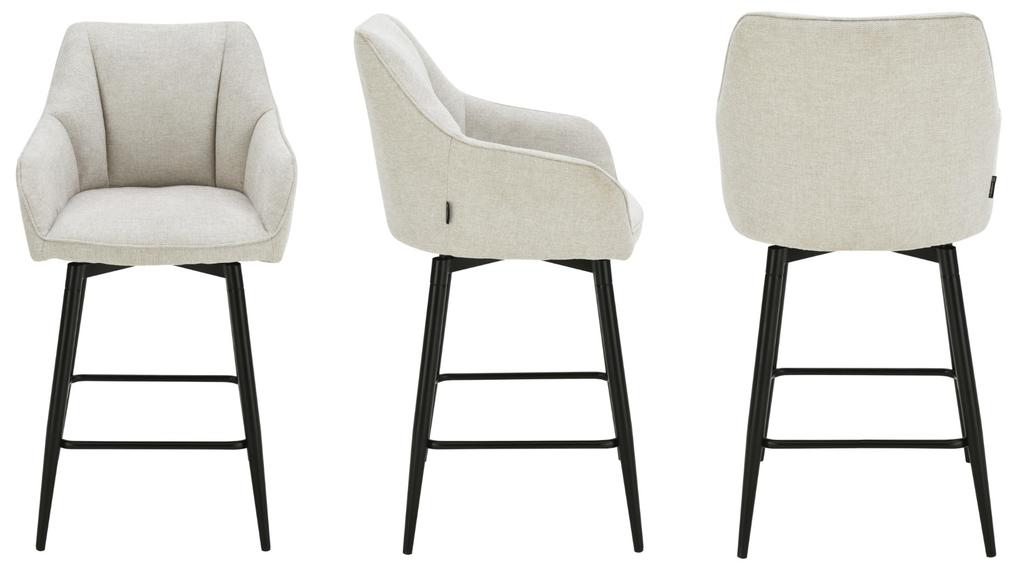 Half bar stool GUSTO velvet black