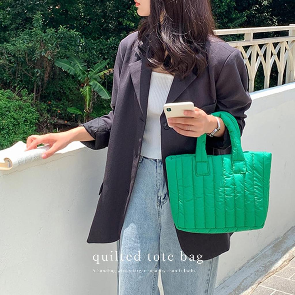 Gisele Stepp-Tragetasche, Mini-Tote, Großes Fassungsvermögen, Leicht, Kleine Nylon-Handtasche für Damen, Perfekt für den Arbeitsweg, die Schule oder als Nebenhandtasche,