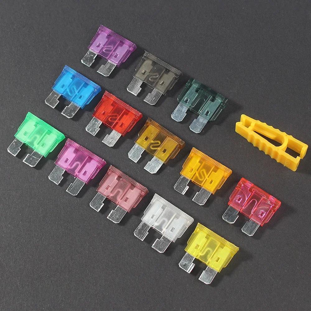 130PCS Auto Fuse Kit 1A 2A 3A 4A 5A 7.5A 10A 15A 20A 25A 30A 35A 40A Car Fuse Assortment With Box Blade Type Fuse Assorted Kit