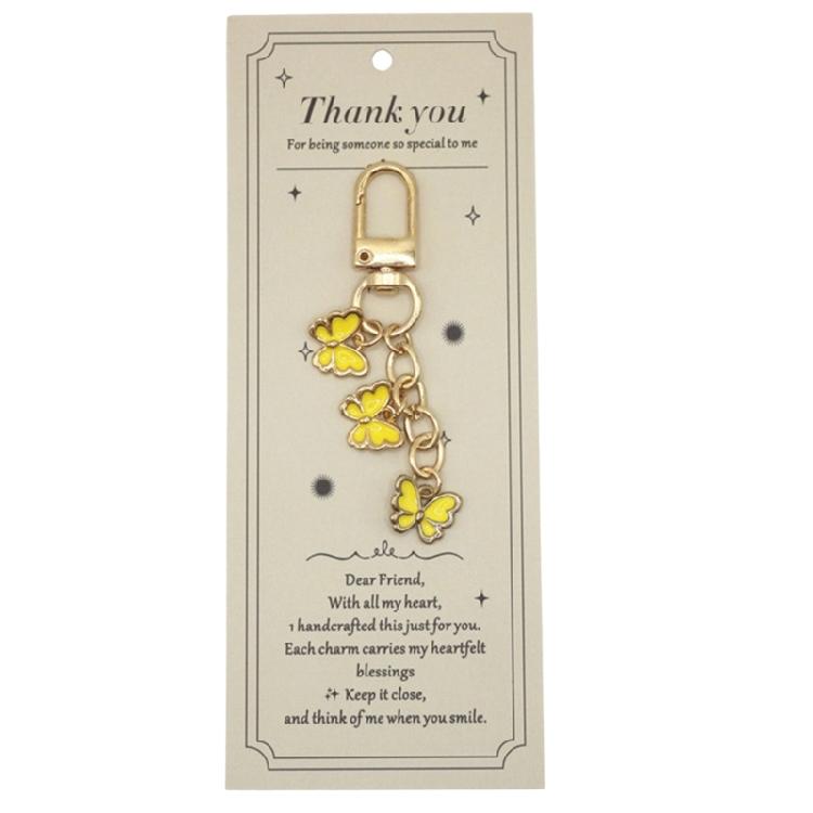 Practical Butterfly Keychain Metal Construction Secure Closure for Keys and Bag Decors Everyday Convenience and Style