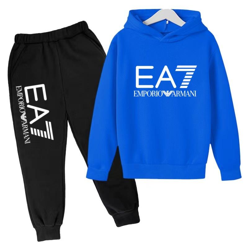 Kids Autumn Winter Hoodie Boy Girl 3-12Yrs Letter Print Clothing Casual Top+Trousers 2P Child Gift Brand Sports Coat Jogging Set