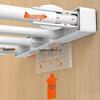 Wall-Mounted Retractable Closet Partition Shelf - No Drill Required