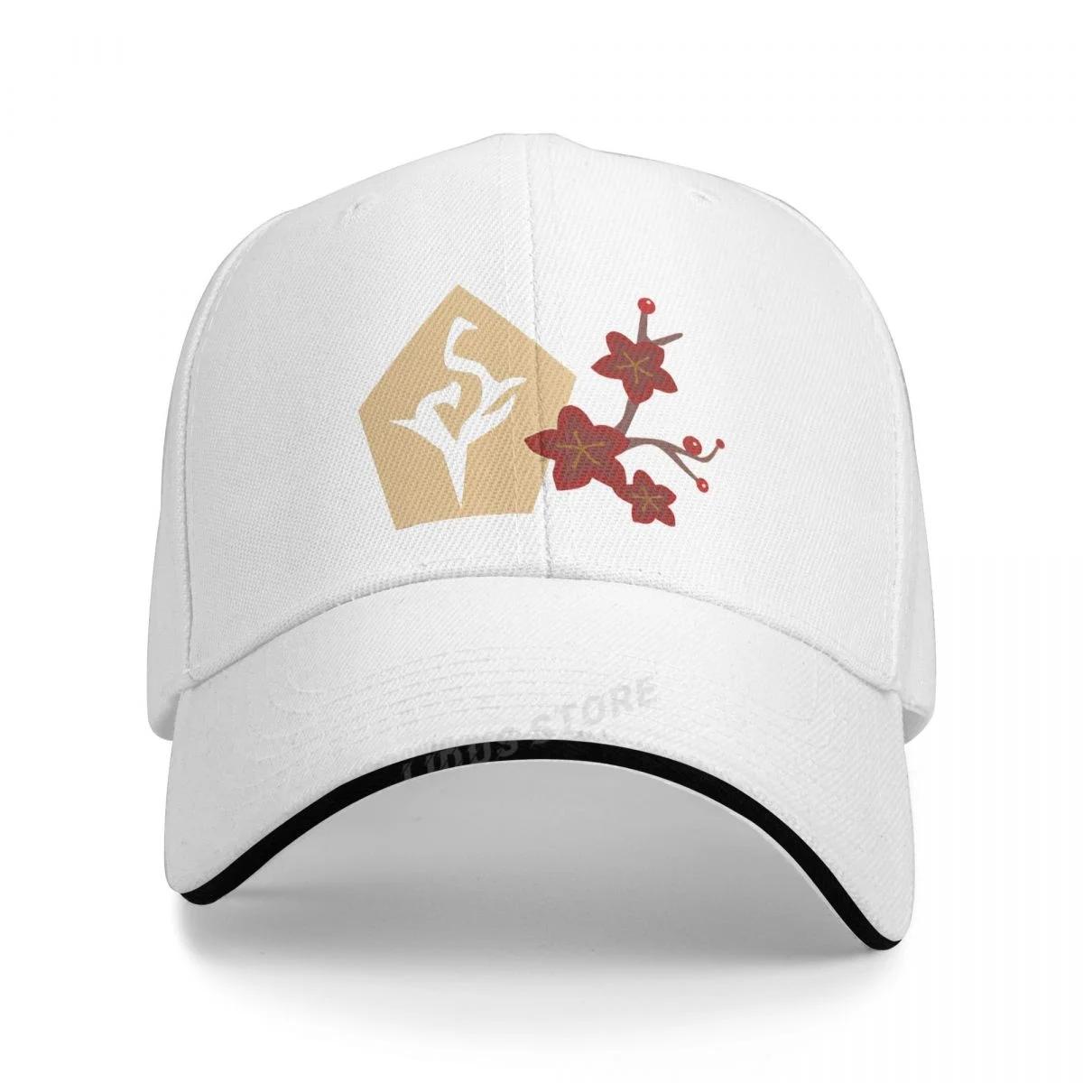

Genhsin Impact Hu Tao Baseball Cap Hat Printed Хлопчаки Summer Sport Czapka Casquette Spring Casual Outdoor Solid Color Adjustable білий