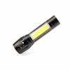Aluminum Mini COB Zoomable Flashlight Usb Rechargeable Work Light Torch Outdoor Emergency Inspection