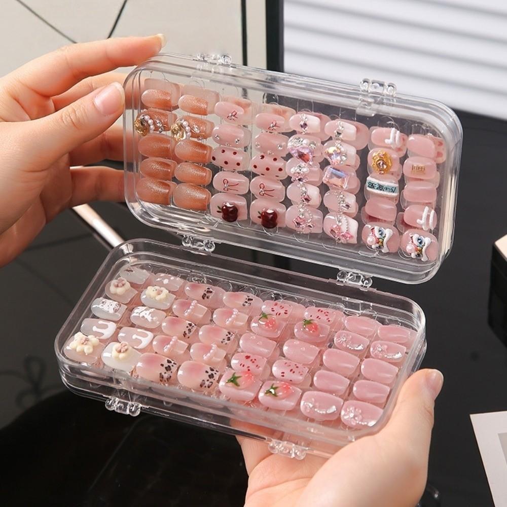 3 Layer Artificial Nail Display Organizer Transparent Nail Tips Display Holder  Travel