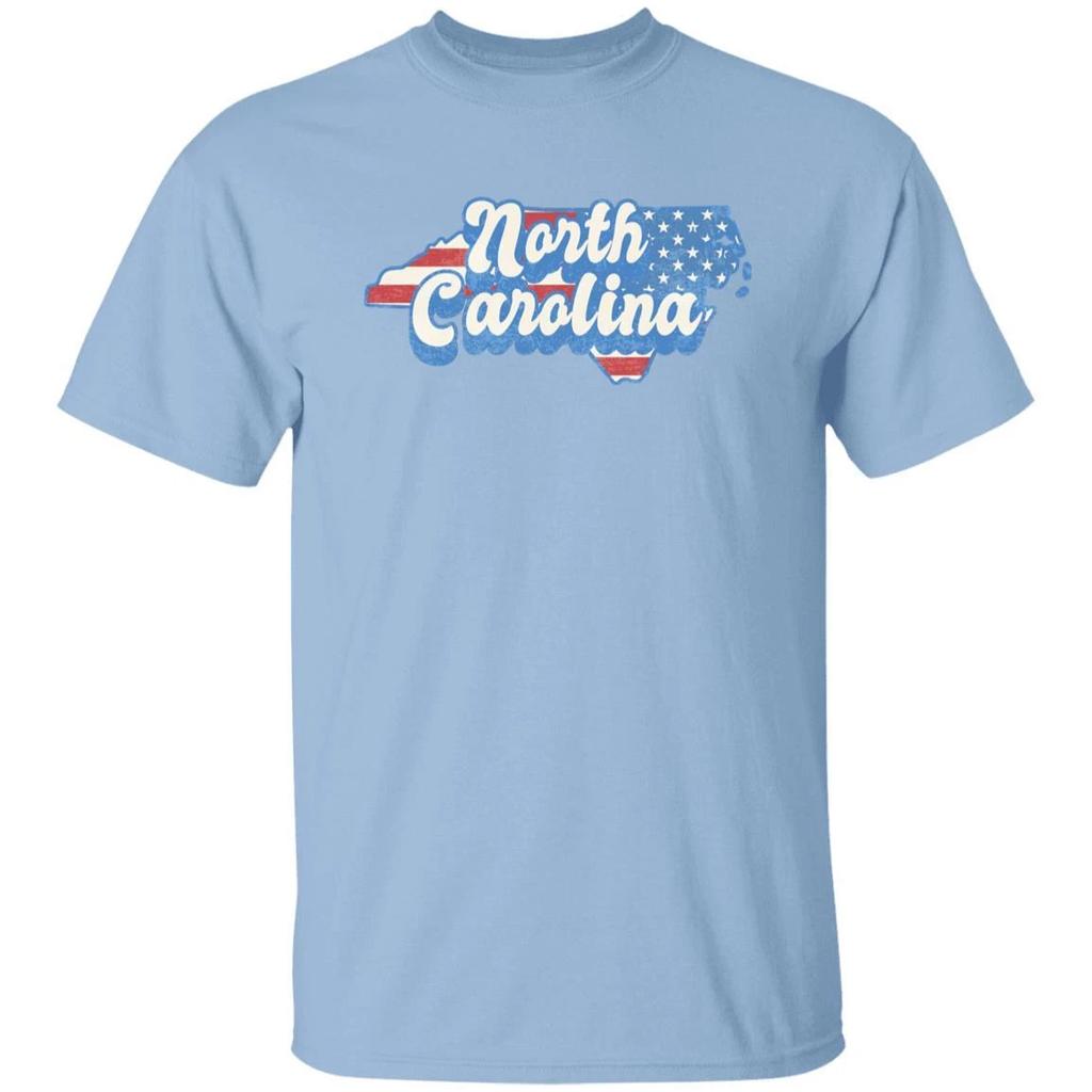 North Carolina US flag Unisex T-Shirt American patriotic NC state tee White Ash