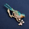 Elegant Cute Bird Brooches for Women Unisex Shiny Rhinestone Zircon Emblem  Lapel Pins Jewelry Gift