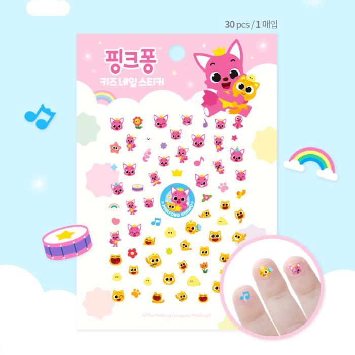 Made In Korea – Adesivi per Unghie Pinkfong per Bambini (4 Opzioni)