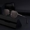 Modne okulary przeciwsłoneczne z podwójnym mostkiem Męskie okulary przeciwsłoneczne do aktywności na świeżym powietrzu Metalowe okulary z pełną oprawką