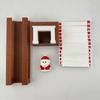 Santa Advent Calendar Fun Santa Claus Down The Fireplace with Sliding Design Wooden 3D Christmas Countdown Decoration Holiday Home Decor for