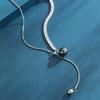 Pullable Flash Diamond Pearl Long Necklace Light Luxury Niche 2024 Design Sense Advanced Collarbone Chain Neck Chain Tide