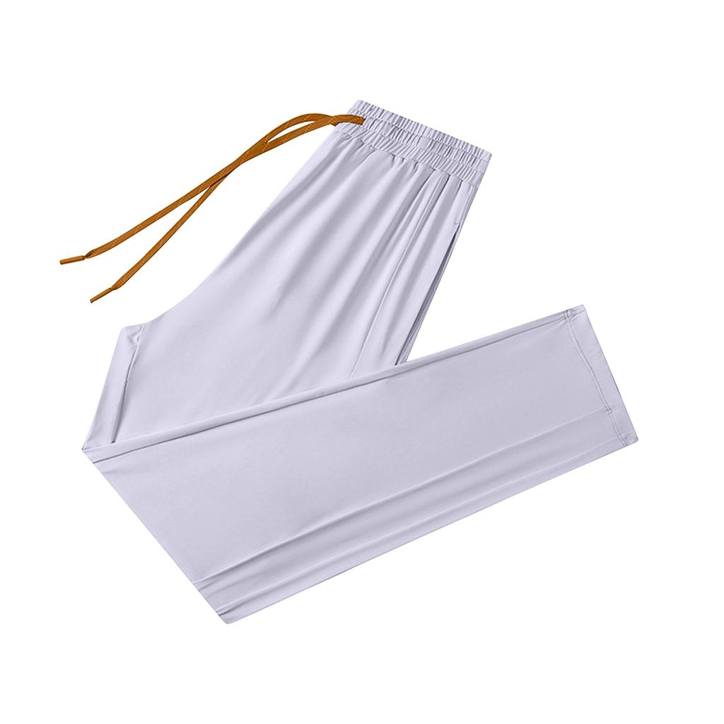 Women's Casual Solid Colour Elastic Waist Straight Casual Pants With Pockets