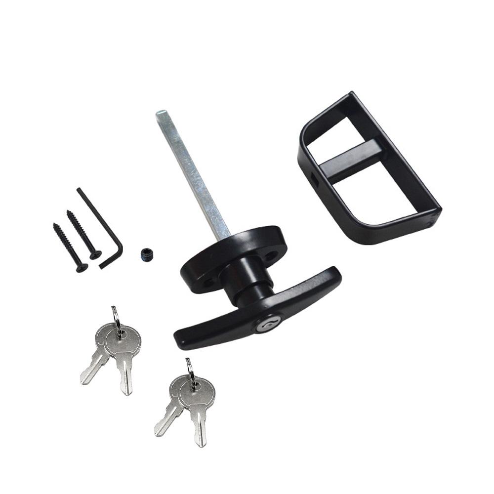 Shed Door Latch T-Handle Lock Kit with 2 Keys 5-1/2"" Door Lock for Playhouses Chicken Coops Camper