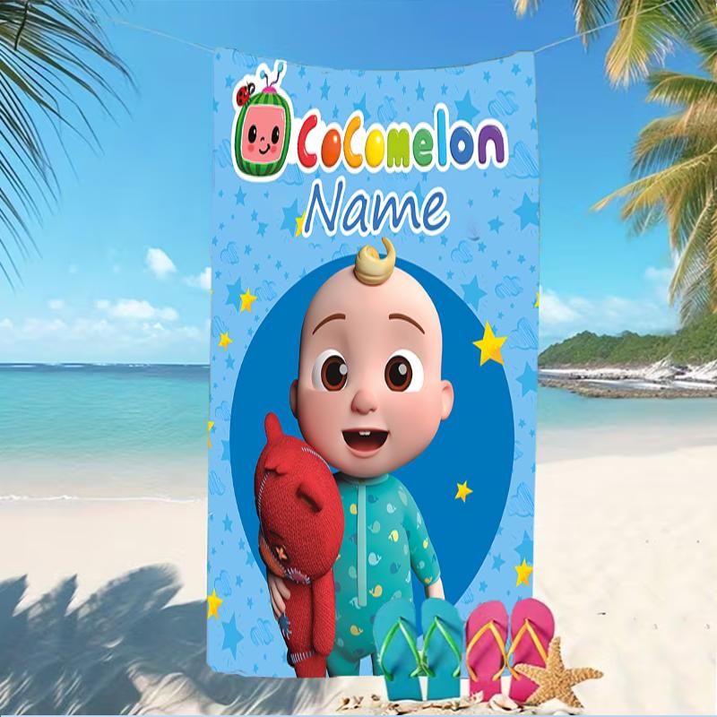 Customizable Personalized Beach Towels CoComelon - Dance Party Themed designs.Suitable for the Beach, Yoga, Sports;ideal As Beach Accessories