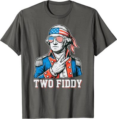 4. juli Two Fiddy George Washington 250 Sjov T-shirt