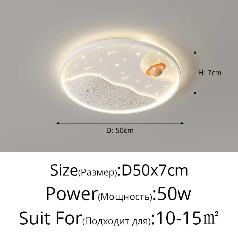 2025 New Round LED Ceiling Light for Children Creative Home Moon Astronaut Light Dreamy Bedroom Girl Kewei Princess Light