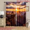 2D Flachdruck 2 Stück Vorhang Party Fenster Vorhänge Sonnenuntergang Abenteuer Klippe Digital Bedruckte Polyester Vorhänge Festliche Vorhänge für