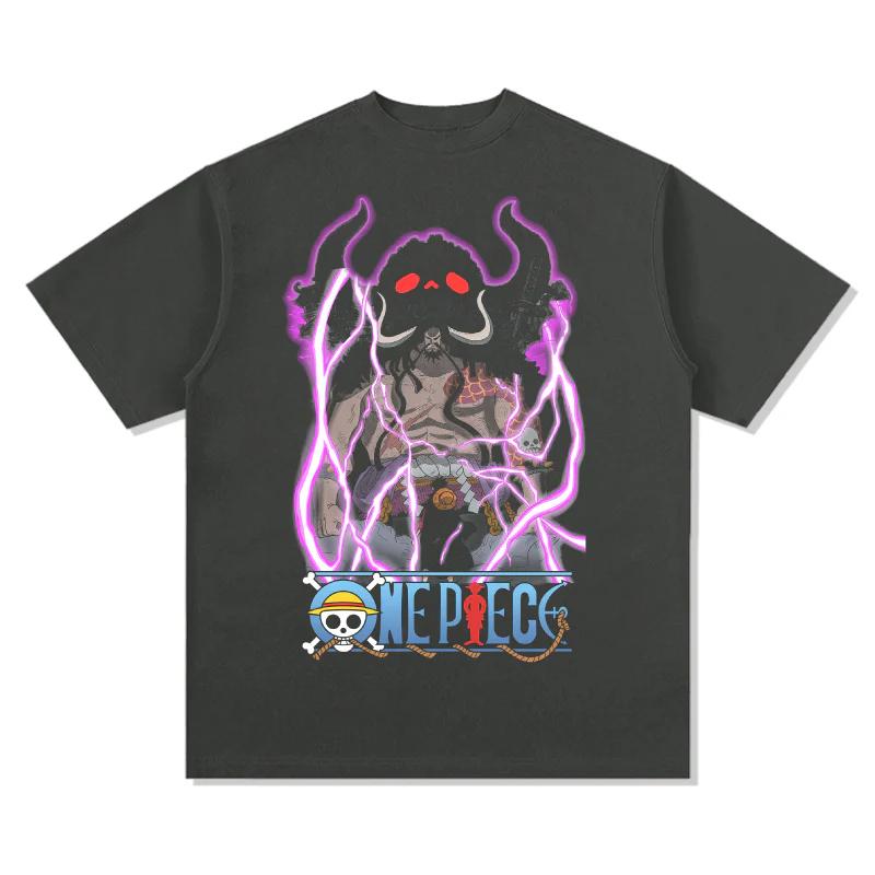 2026 One Piece Kaido TShirt Men Women Basic Style 100 Cotton Crew Neck Street Style Short Sleeve Graphic Tee