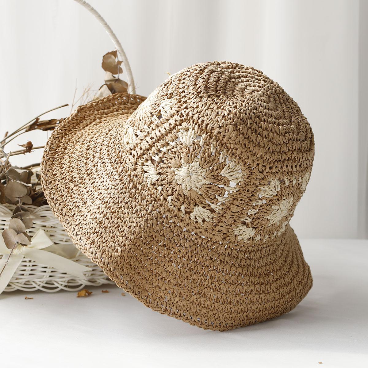 My Extreme Outdoor Activities Women's Khaki Fisherman's Straw Hats Crochet Hat Bucket Hat Uv Protection Sun Visor Beach Hat Garden Hat Visors Summer Hat Cap 56-58Cm