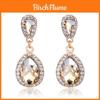 Fashion Drop Earrings For Women With Alloy Water Drop Shape In Champagne Color
