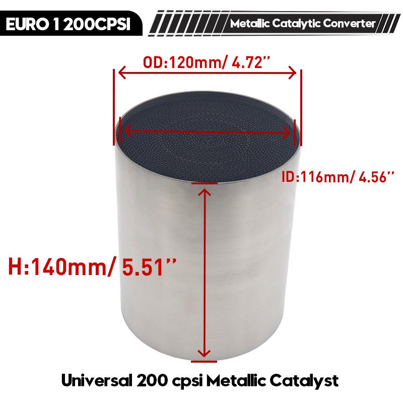 114X100mm 200CPSI High Quality Flow Catalytic Converter Filter Packets Universal Metallic Honycomb Catalytic Converter Metallic Catalyst